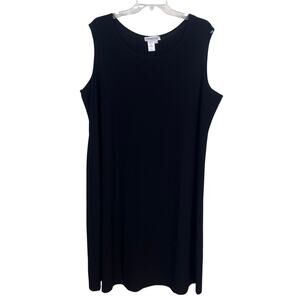 Coldwater Creek Black Sleeveless Scoop Neck Stretch Dress Women’s 20W Plus